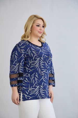 226310 узорчатый БЛУЗКА