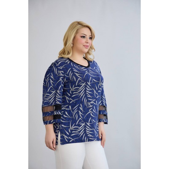 226310 узорчатый БЛУЗКА