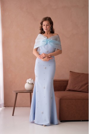 226357 BEBE MAVİ ABİYE