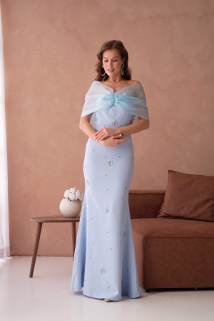 226357 BEBE MAVİ ABİYE