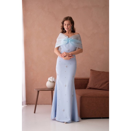 226357 BEBE MAVİ ABİYE