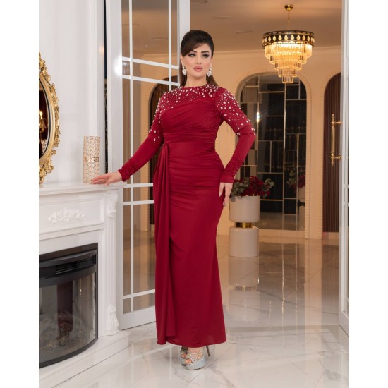 226417 Бургундия Вечернее платье