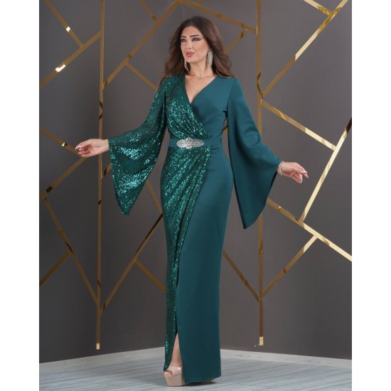 226419 Emerald Green Evening dress