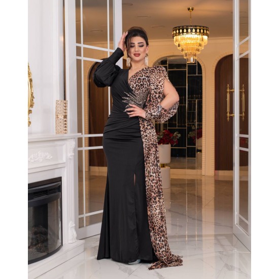 226426 leopard Evening dress