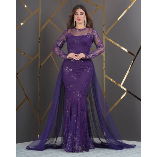 226469 фиолетовый Вечернее платье