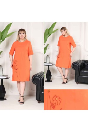 226814 ORANGE ELBİSE