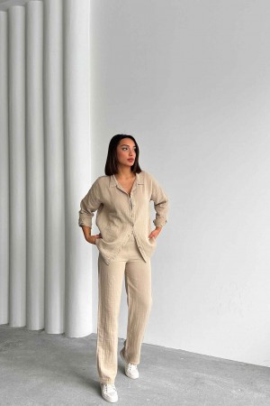 226879 BEJ PANTOLON TAKIM