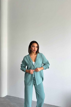 226880 SU YEŞİL PANTOLON TAKIM