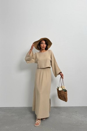 226883 бежевый Юбка