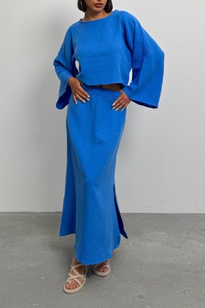 226884 синий Юбка