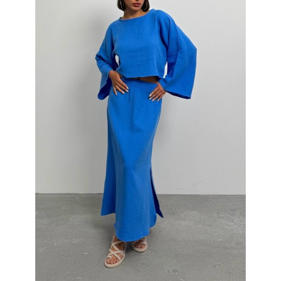 226884 синий Юбка