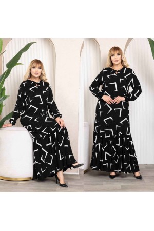 227272 DESENLİ ELBİSE