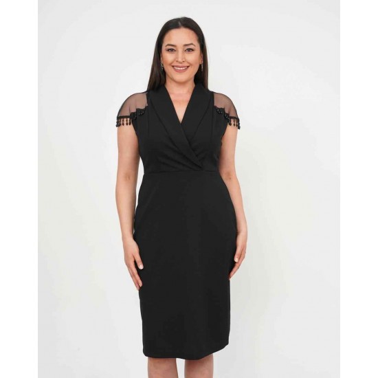 227729 TOPTAN SİYAH ELBİSE