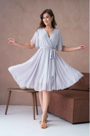 227741 TOPTAN GRİ ELBİSE