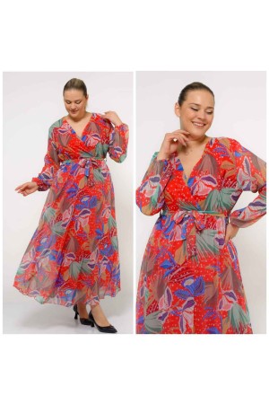 227748 TOPTAN DESENLİ ELBİSE