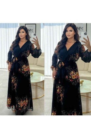 227751 TOPTAN DESENLİ ELBİSE