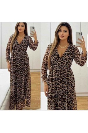 227752 TOPTAN DESENLİ ELBİSE