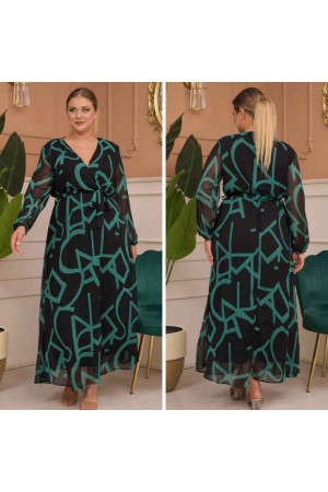 227753 TOPTAN DESENLİ ELBİSE