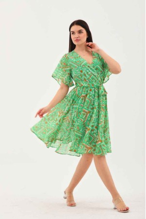 227763 TOPTAN DESENLİ ELBİSE