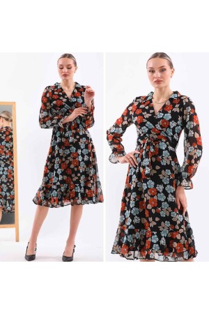 227765 TOPTAN DESENLİ ELBİSE