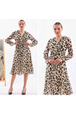 227768 TOPTAN DESENLİ ELBİSE