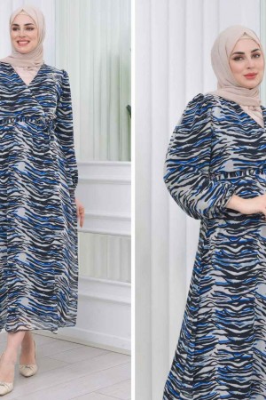 227777 TOPTAN DESENLİ ELBİSE