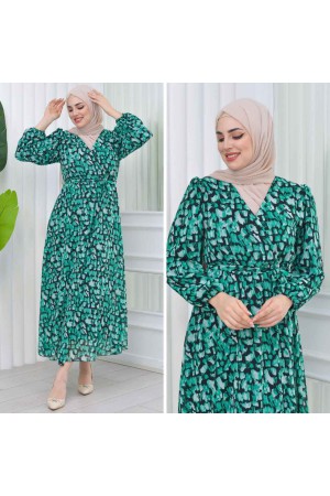 227780 TOPTAN DESENLİ ELBİSE