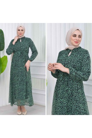 227781 TOPTAN DESENLİ ELBİSE