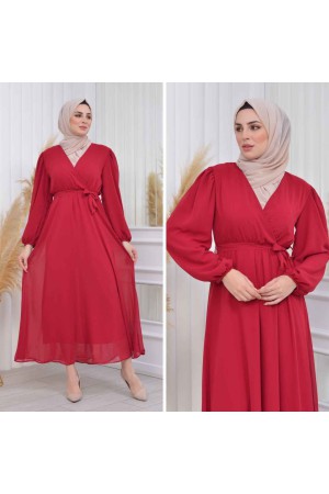 227787 TOPTAN DESENLİ ELBİSE