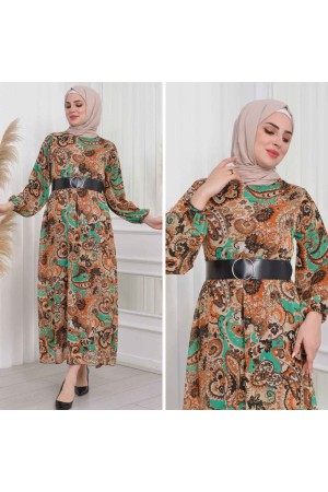 227789 TOPTAN DESENLİ ELBİSE