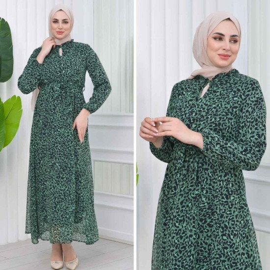 227793 TOPTAN DESENLİ ELBİSE