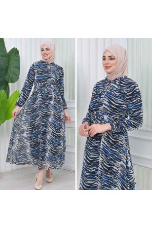 227794 TOPTAN DESENLİ ELBİSE