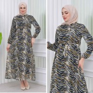 227795 TOPTAN DESENLİ ELBİSE