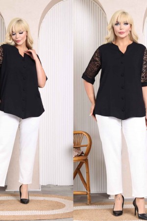 227825 TOPTAN SİYAH BLUZ