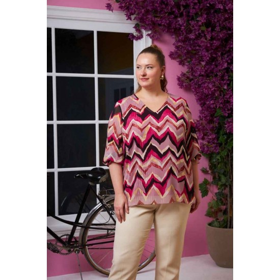 227851 TOPTAN DESENLİ BLUZ