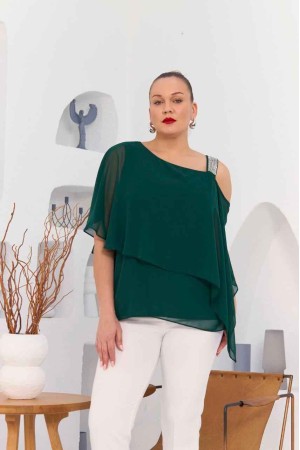 227855 Emerald Green BLOUSE