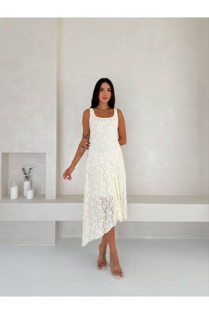 227884 TOPTAN BEYAZ ELBİSE