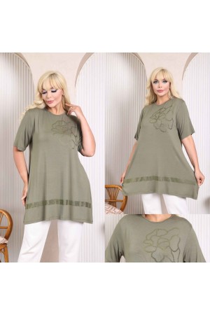 227904 TOPTAN HAKİ TUNİK
