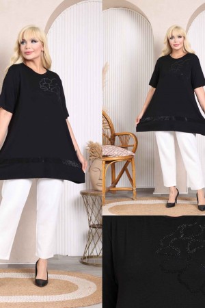 227905 TOPTAN SİYAH TUNİK