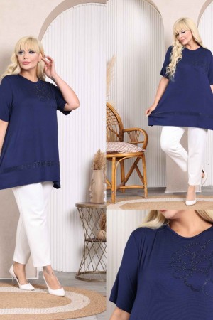 227907 TOPTAN LACİVERT TUNİK