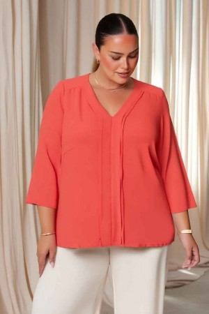 227913 TOPTAN NAR ÇİÇEĞİ BLUZ