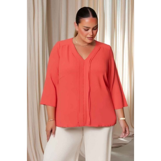 227913 TOPTAN NAR ÇİÇEĞİ BLUZ