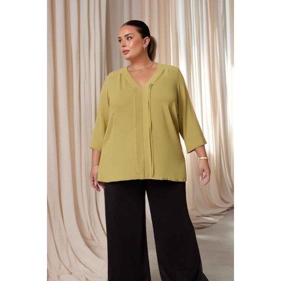 227914 TOPTAN SU YEŞİL BLUZ