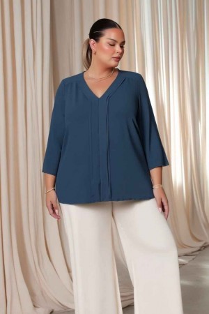 227915 TOPTAN MAVİ BLUZ