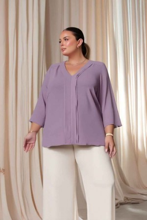 227916 TOPTAN LİLA BLUZ