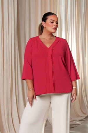 227918 TOPTAN FUŞYA BLUZ