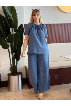 227921 TOPTAN MAVİ PANTOLON TAKIM