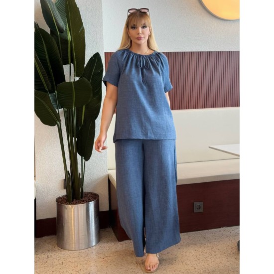 227921 TOPTAN MAVİ PANTOLON TAKIM