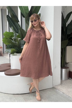 227927 TOPTAN KAHVE ELBİSE