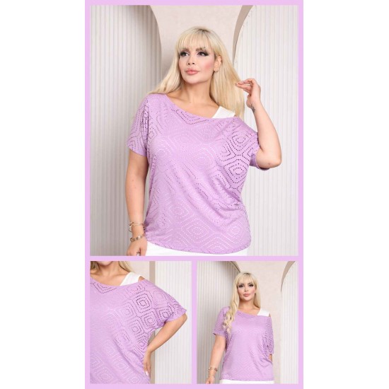 227956 TOPTAN LİLA BLUZ